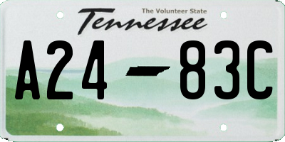 TN license plate A2483C