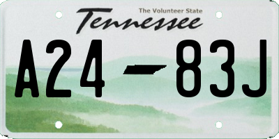 TN license plate A2483J
