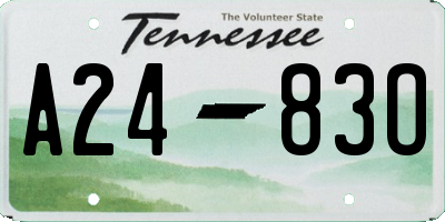 TN license plate A2483O