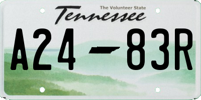 TN license plate A2483R
