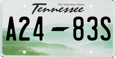 TN license plate A2483S