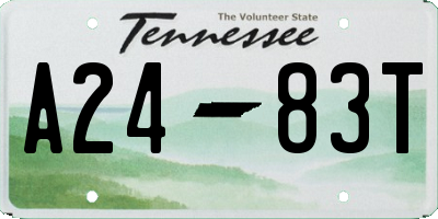 TN license plate A2483T