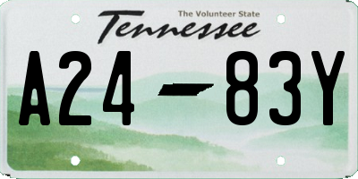 TN license plate A2483Y