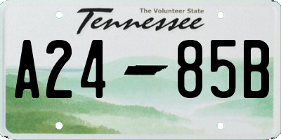 TN license plate A2485B