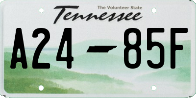 TN license plate A2485F