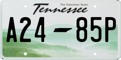 TN license plate A2485P