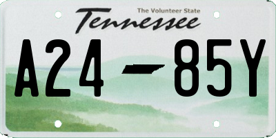 TN license plate A2485Y
