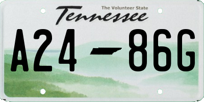 TN license plate A2486G