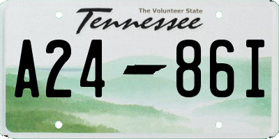 TN license plate A2486I