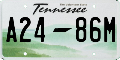 TN license plate A2486M