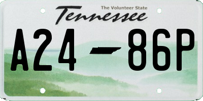TN license plate A2486P