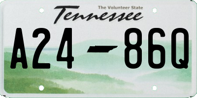 TN license plate A2486Q