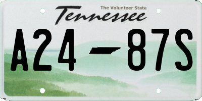 TN license plate A2487S