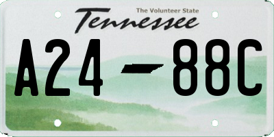TN license plate A2488C
