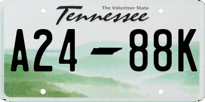 TN license plate A2488K
