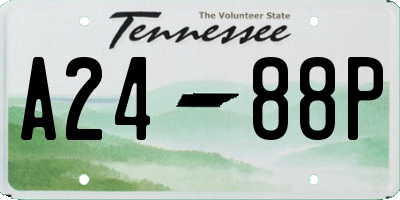 TN license plate A2488P