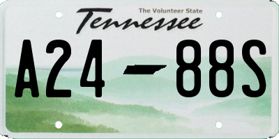 TN license plate A2488S