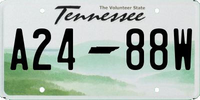 TN license plate A2488W