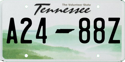 TN license plate A2488Z