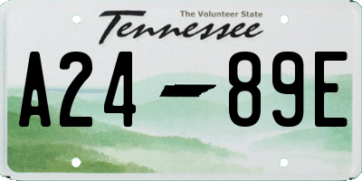 TN license plate A2489E