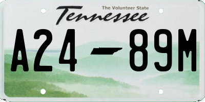 TN license plate A2489M