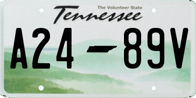 TN license plate A2489V