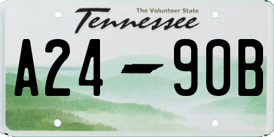 TN license plate A2490B