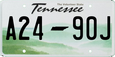 TN license plate A2490J