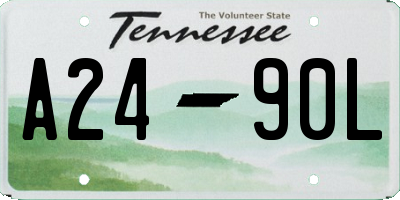 TN license plate A2490L