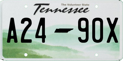 TN license plate A2490X