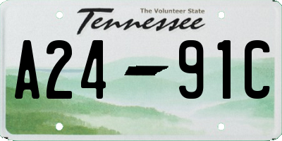 TN license plate A2491C