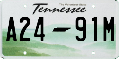 TN license plate A2491M
