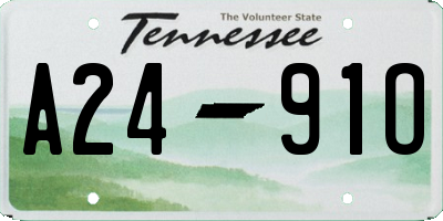 TN license plate A2491O