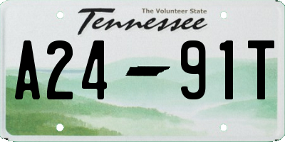 TN license plate A2491T