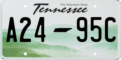 TN license plate A2495C