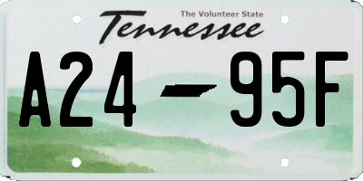 TN license plate A2495F