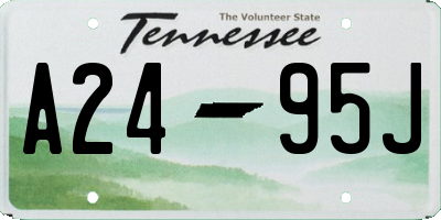 TN license plate A2495J