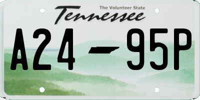 TN license plate A2495P