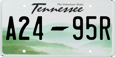 TN license plate A2495R