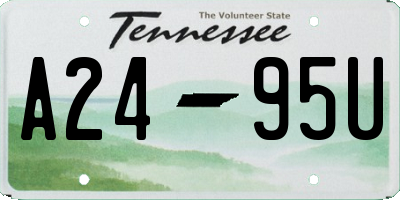 TN license plate A2495U