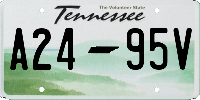 TN license plate A2495V