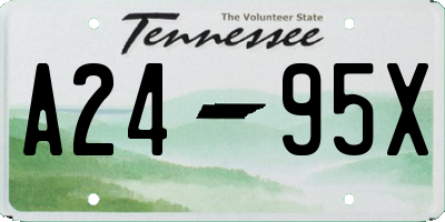 TN license plate A2495X