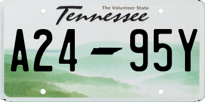 TN license plate A2495Y