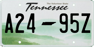 TN license plate A2495Z