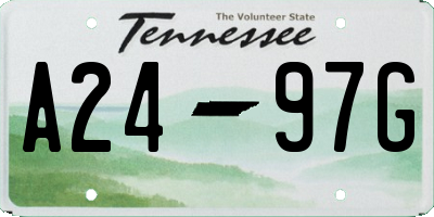 TN license plate A2497G