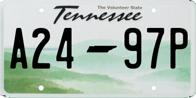 TN license plate A2497P