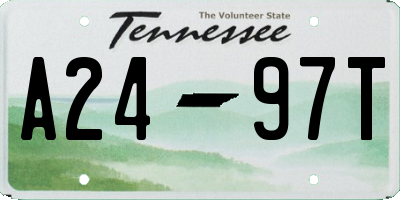 TN license plate A2497T