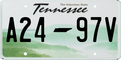 TN license plate A2497V