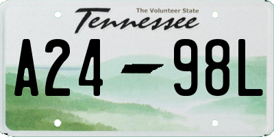 TN license plate A2498L