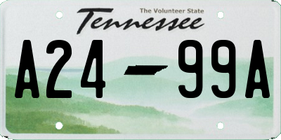 TN license plate A2499A